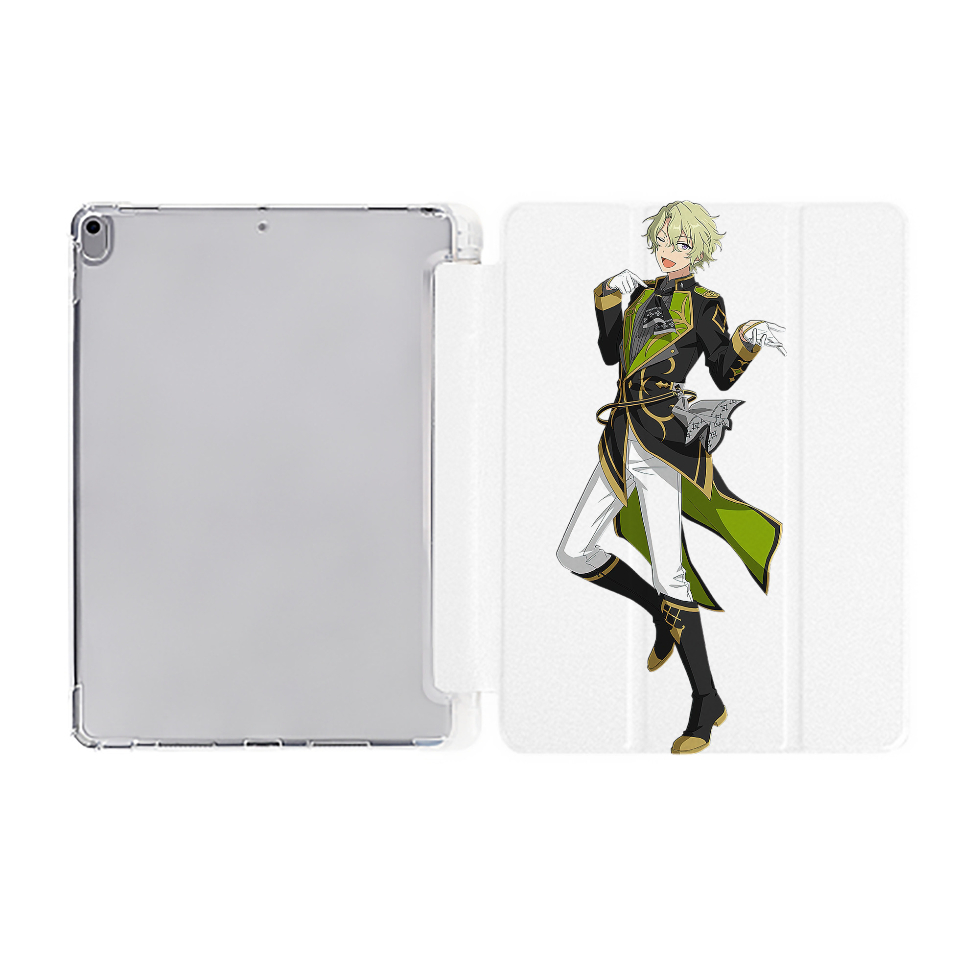 （画像用） あんさんぶるスターズ! Ensemble Stars IPad ケース ペン収納付き 三つ折りスタンド PUレザー×シリコン 対応機種9.5/10.5/10.9インチ